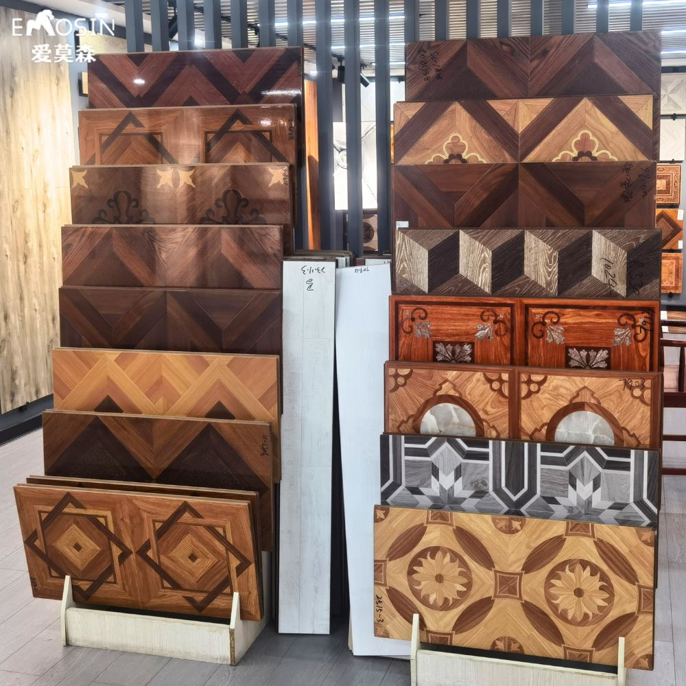 China Factory Price Ac4 Hdf Waterproof 8mm 12mm Art Versailles Teak Oak Laminate Wood Parquet Flooring Tiles