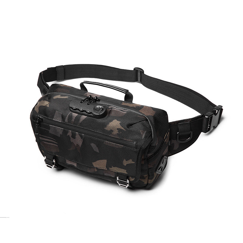 ozuko Multifunctional Waist Bag Men's Anti-Theft Chest Bag Large Capacity Trendy Crossbody Bag Sports Outdoor Shoulder Bag