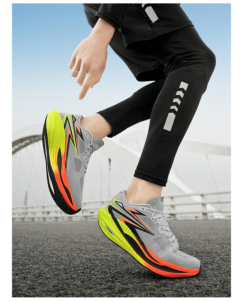 Summer New Style Fei Ran4Jacquard Breathable Comfortable Sports Men's Shoes Fashionable Lightweight Cushioned Wear-resistant Youth Running Shoes