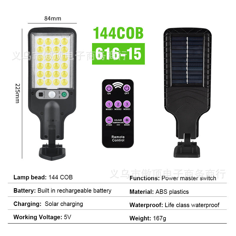 New Solar Street Light LED Outdoor lighting human body sensor garden light with remote control wall lamp Waterproof