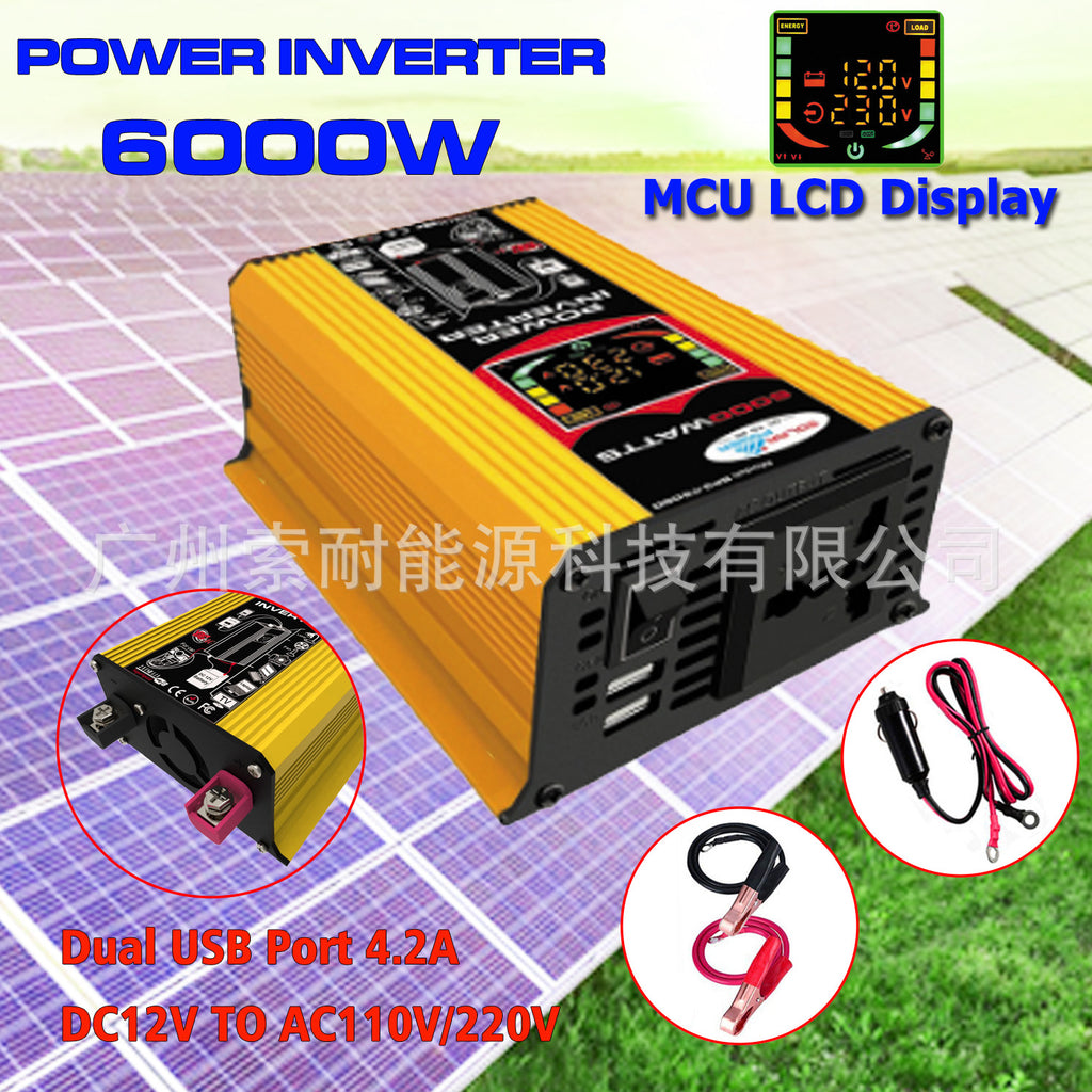 500W Vehicle Inverter12V Turn110V 220V With smart display screen car inverter Export