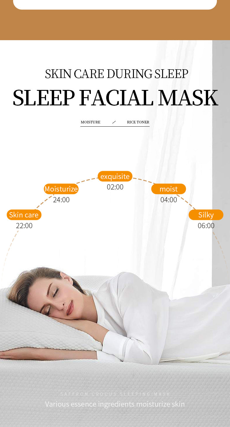 Sleep Mask BIOAOUA Rice No-Wash Apply-Off Good Night Freeze Mask Boxed  Foreign Trade Wholesale