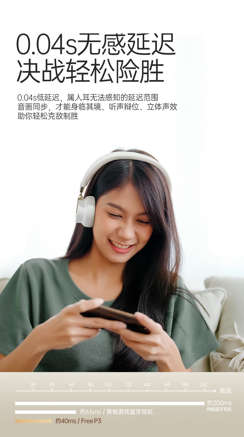 Hot-selling Noise-canceling Wireless Over-ear Bluetooth Headphones Long Battery Life High Sound Quality Gaming Headset Stereo