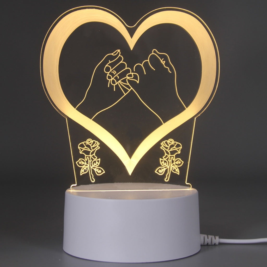 3D Night Light Acrylic Colorful Touch Remote Control Atmosphere Light Wholesale Dropshipping Creative Small Gift Factory