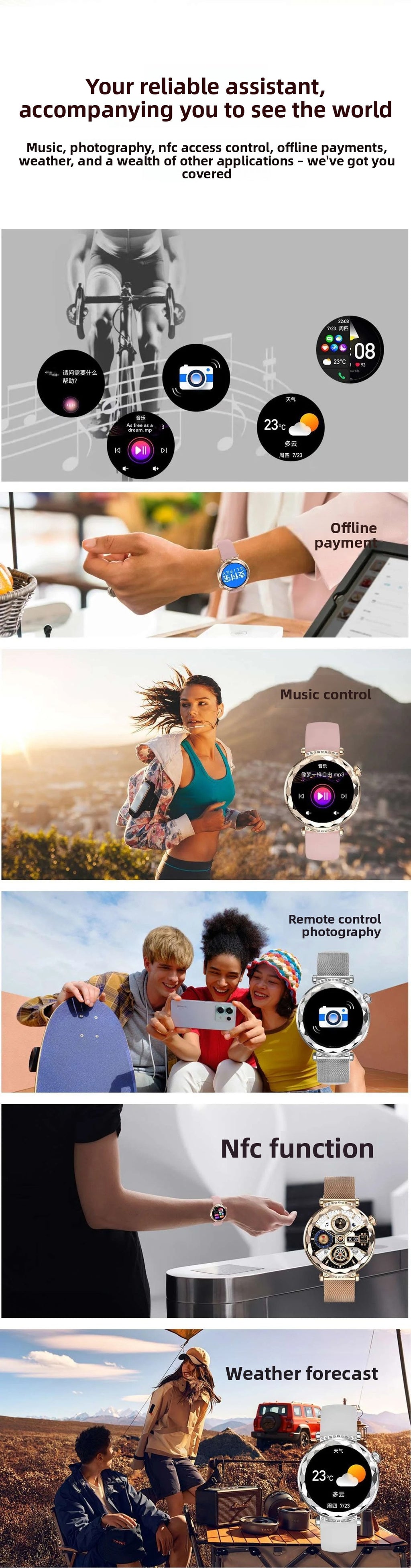 HK88Smart Watch Bluetooth Call Heart Rate Blood Pressure Blood Oxygen NFC Screen ladies multifunctional Bluetooth version touch screen