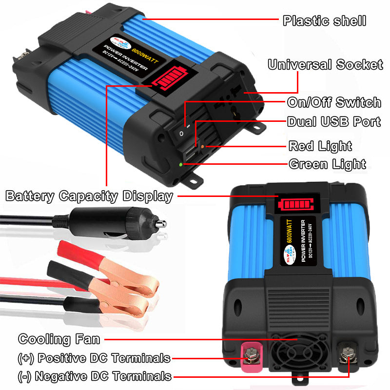 【New Product】Vehicle Inverter300W 500W 12V Turn110V 220V Car Inverter