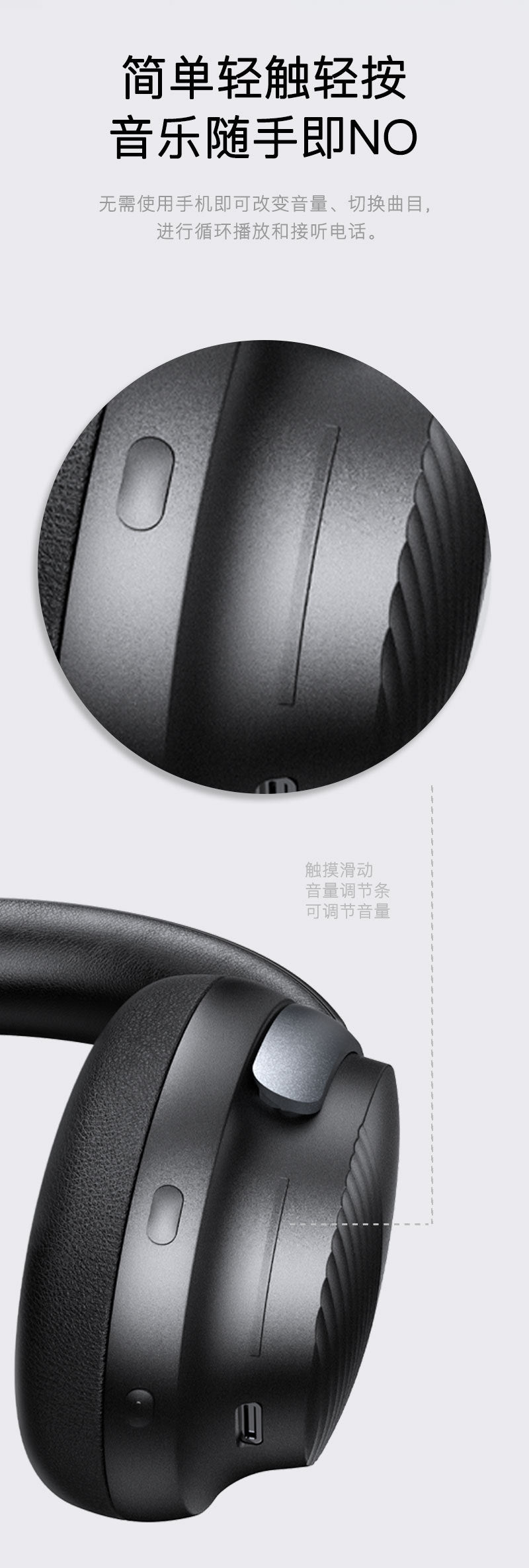 Head-mounted Bluetooth Wireless Earphones ANC Noise-canceling Sports Earbuds Simple, ultra-long battery life, comfortable to wear