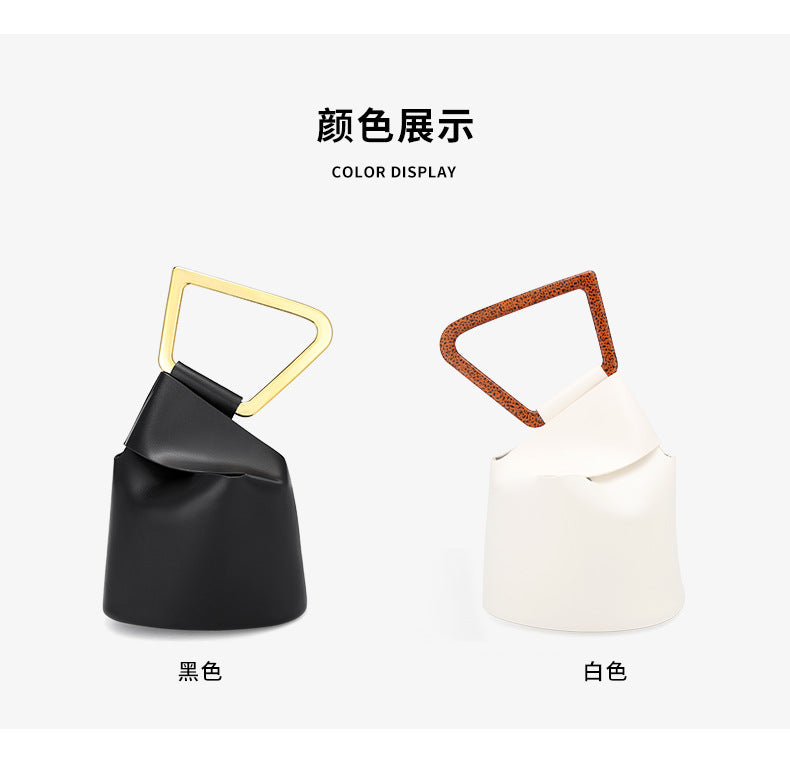 New Irregular Bucket Bag for Women, Large Capacity, Unique Acrylic, Niche Versatile Handbag, Fashionable Women's Bag