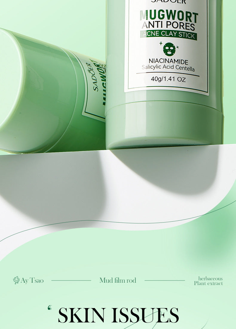 Solid Face Mask40g SADOER Vitamin C Aloe Vera Mugwort Cleansing Mud Mask  Wholesale