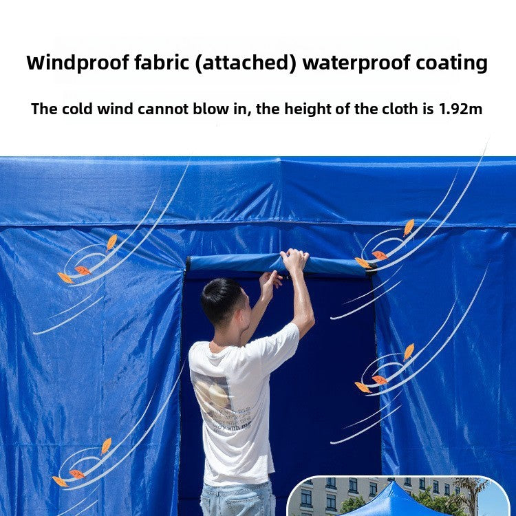 Transparent Tent Enclosure Outdoor Four-Corner Windproof Rainproof Canopy Enclosure Rain and Wind Protection Thickened Four-Leg Umbrella Rain Shelter Wholesale