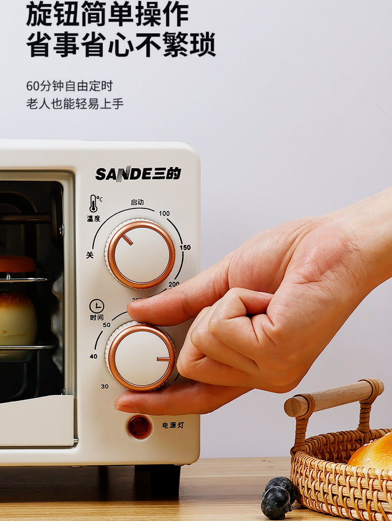 Three DI Electric Oven12Mini Small Baking Visual Household Oven Multi-Functional Fully Automatic Gift Wholesale