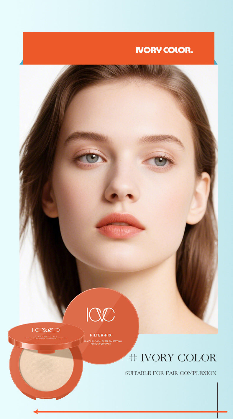 ICVC#1203Nude Powder Setting Powder15g Comes with Puff and Makeup Mirror Version Beauty