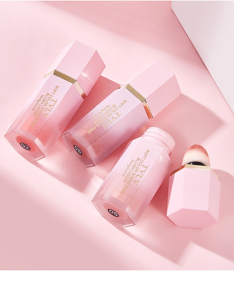 New Product TVLV Liquid Blush Velvet Moisturizing Six-color Lip Glaze Multi-functional Rouge Blush Facial Makeup