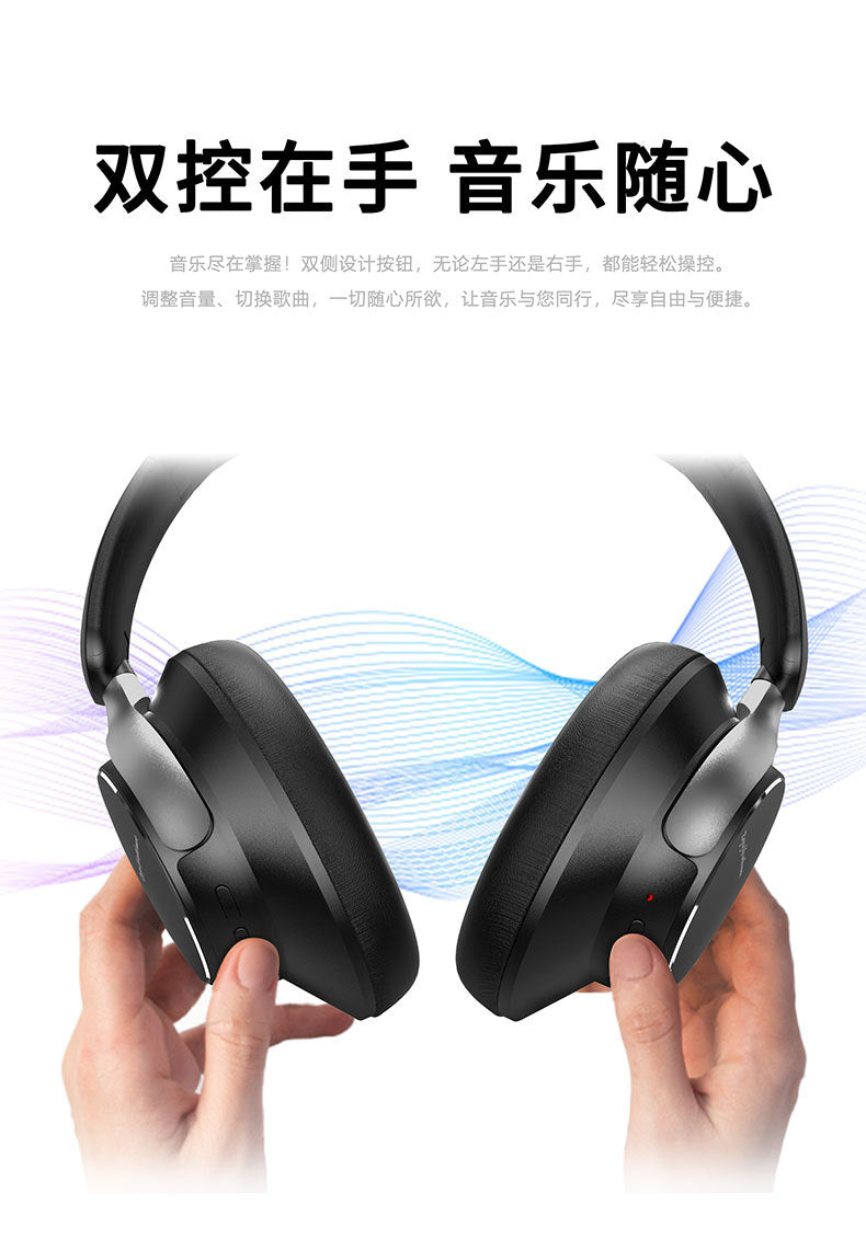 Private Model2025New metal heavy bass long battery life over-ear headphones ANC Noise Cancelling Wireless Bluetooth Headphones B13
