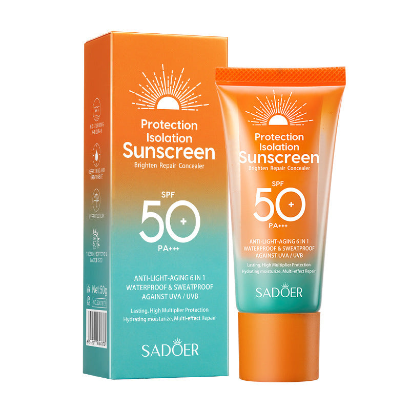 Sunscreen50g SADOER Isolation Sunscreen Repair UV Protection Sunscreen Lotion  Wholesale
