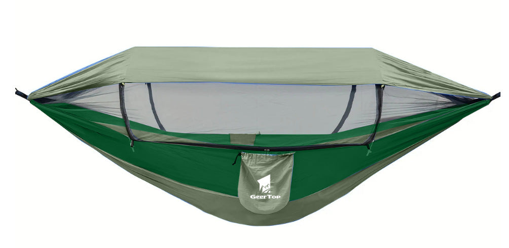 Outdoor Hammock Travel Gear Anti-Rollover Nylon Swing Mosquito Net Hammock Camping Sunshade