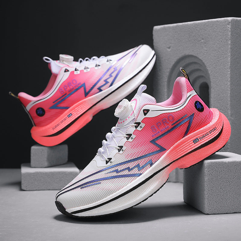 2025New8pro Full Palm Carbon Plate Racing Shock Absorption Running Shoes Men and Women Couples Rotating Buckle Youth Shoes Sports