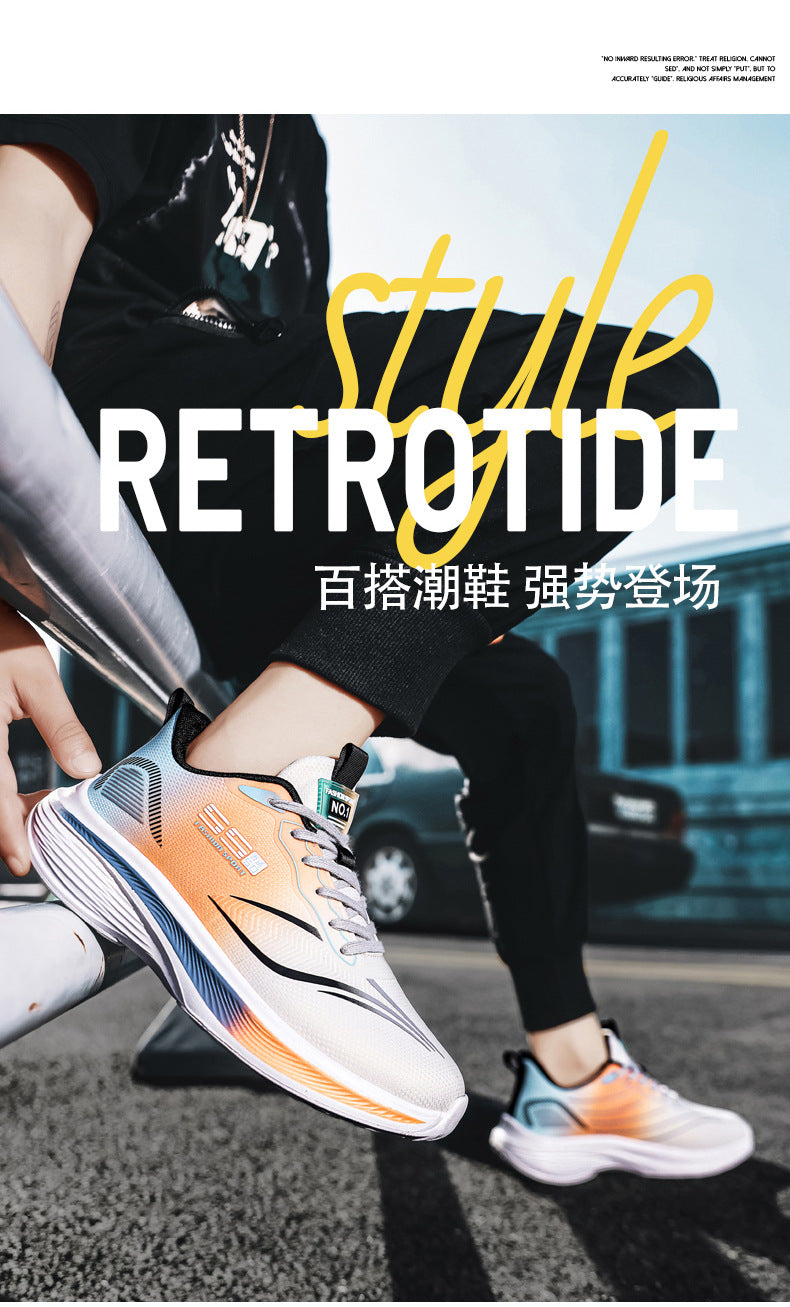 Autumn New Men's Mesh Breathable Sports Casual Running Shoes Ultra-light Thick-soled Non-slip Trendy Fashion Men's Shoes