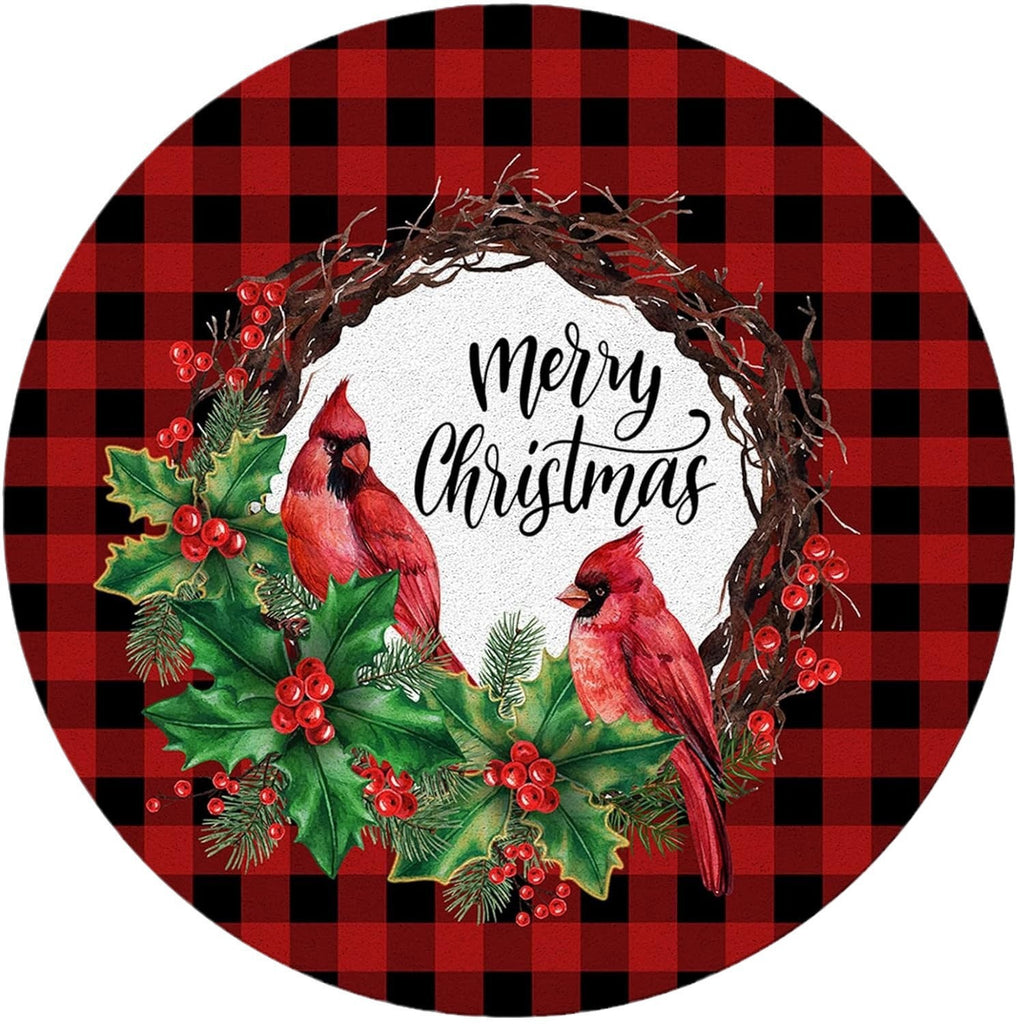 Christmas Carpet Round Living Room Mat Christmas Decoration Atmosphere Mat Christmas Tree Mat Labeling and Shipping