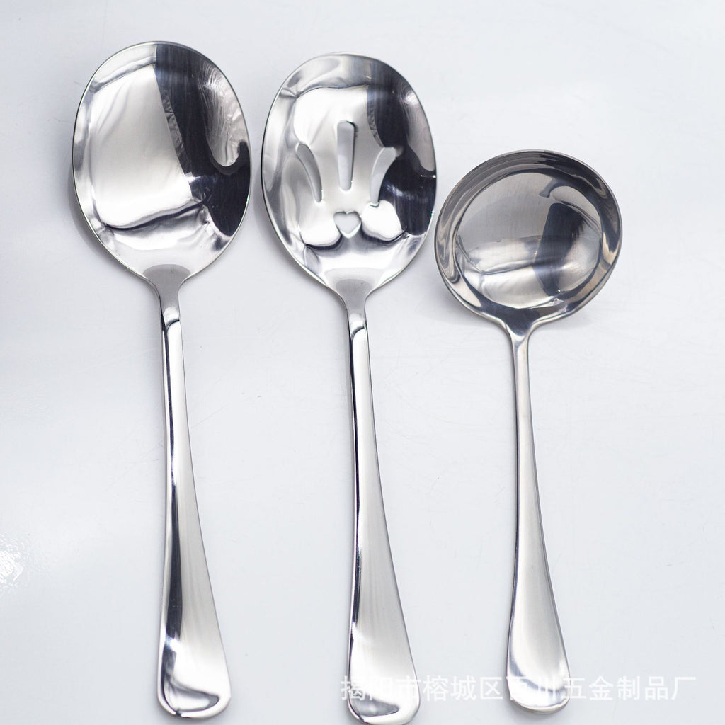1010Western Tableware Stainless Steel Fruit Fork Rice Spoon Grain Spoon Landlord Spoon Public Fork Mud Scraper Spoon