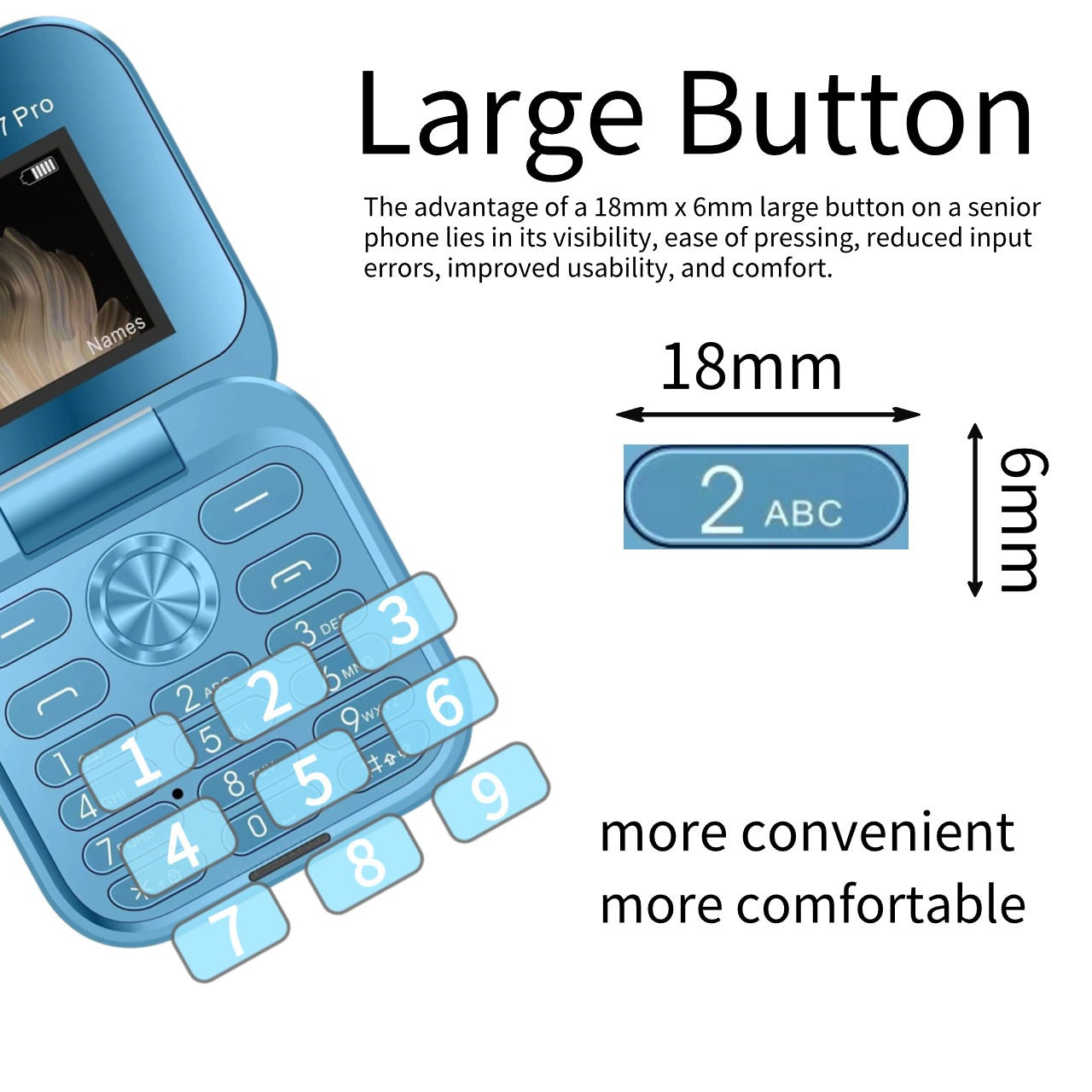 Hot Selling Exquisite Appearance Mini Folding Feature Phone Flip Cover Elderly Button Phone Pocket Phone
