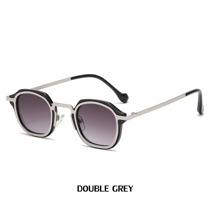 New Fashion Small Frame Sunglasses for Men, European and American Classic Retro Sunglasses, Steampunk Trendy High-End Glasses for Women