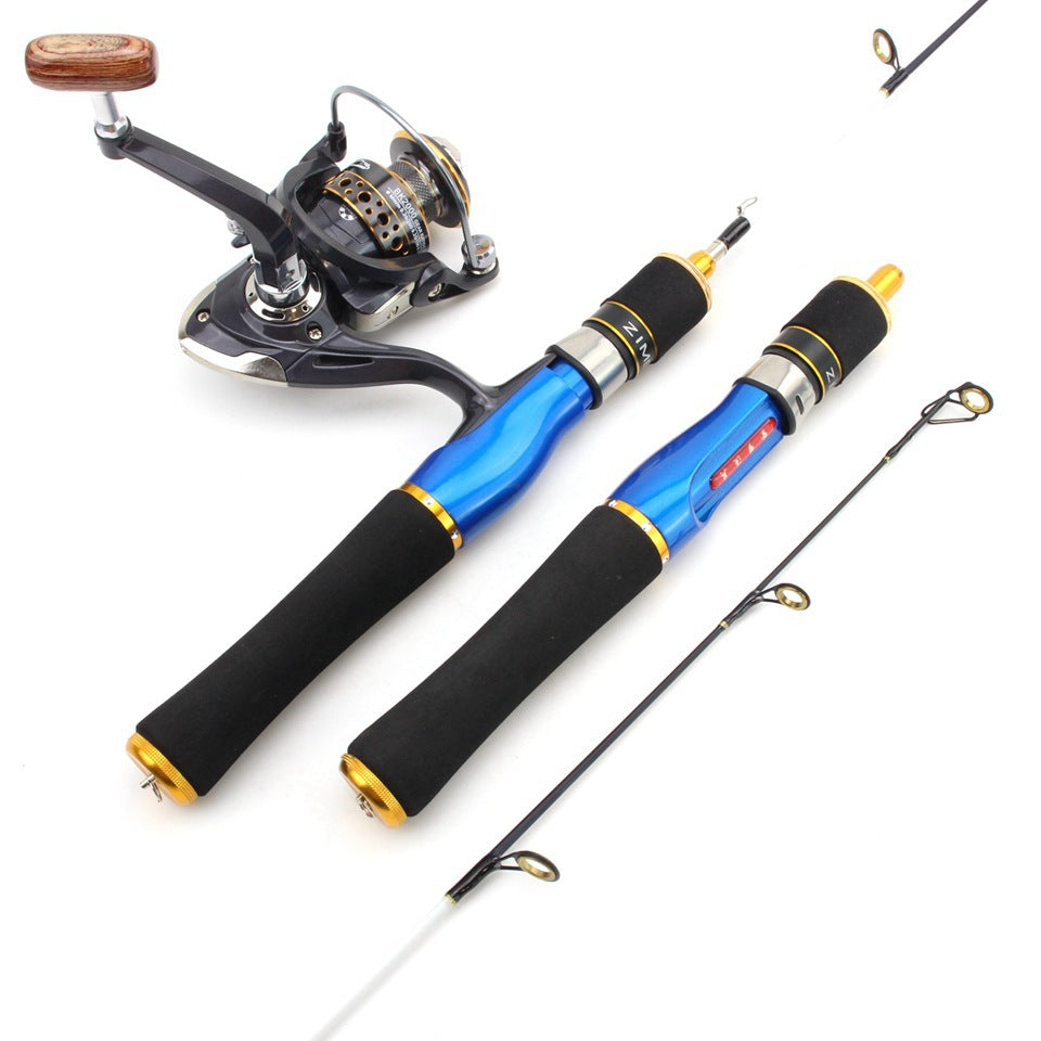 One piece58cm Ice Fishing Rod Winter Fishing Rod Spinning Wheel Fishing Gear Set Boat Rod Fishing Gear
