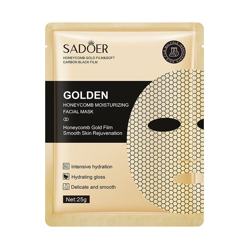 Gold Mask SADOER Golden Honeycomb Mask Sheet Pack Moisture replenishment  Foreign Trade Wholesale