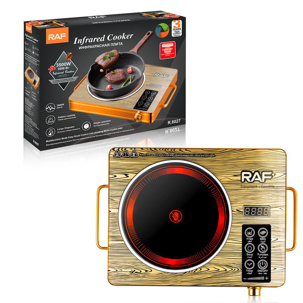 RAF European Standard Electric Ceramic Stove for Home Use, Multi-Functional, High Power, Multi-Setting, Stir-Frying, Hot Pot, Infrared Induction Cooker, Countertop Electric Stove
