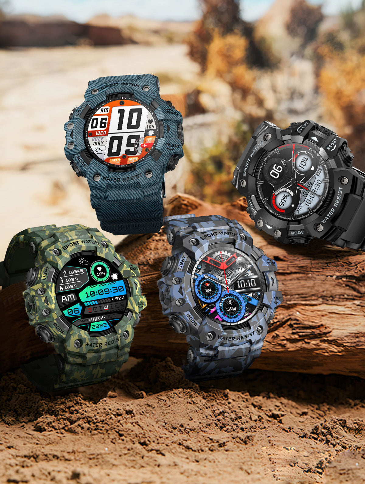 LC21Smart Watch Bluetooth Call True Heart Rate Step Sleep Compass Deep Waterproof Mechanical Style Sports