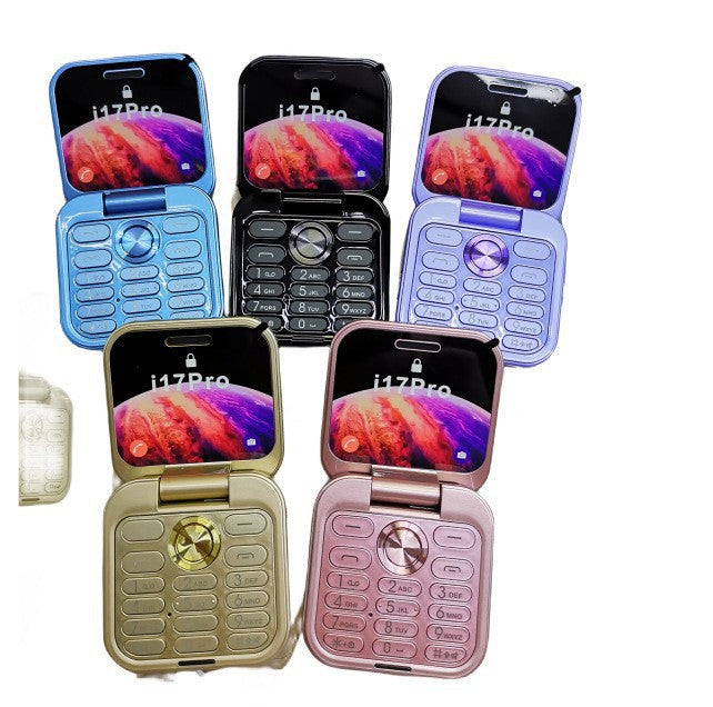 New i17Pro Mobile Phone Multi-Language Folding Flip Cover Foreign Language Phone i16 i15Pro Button Phone