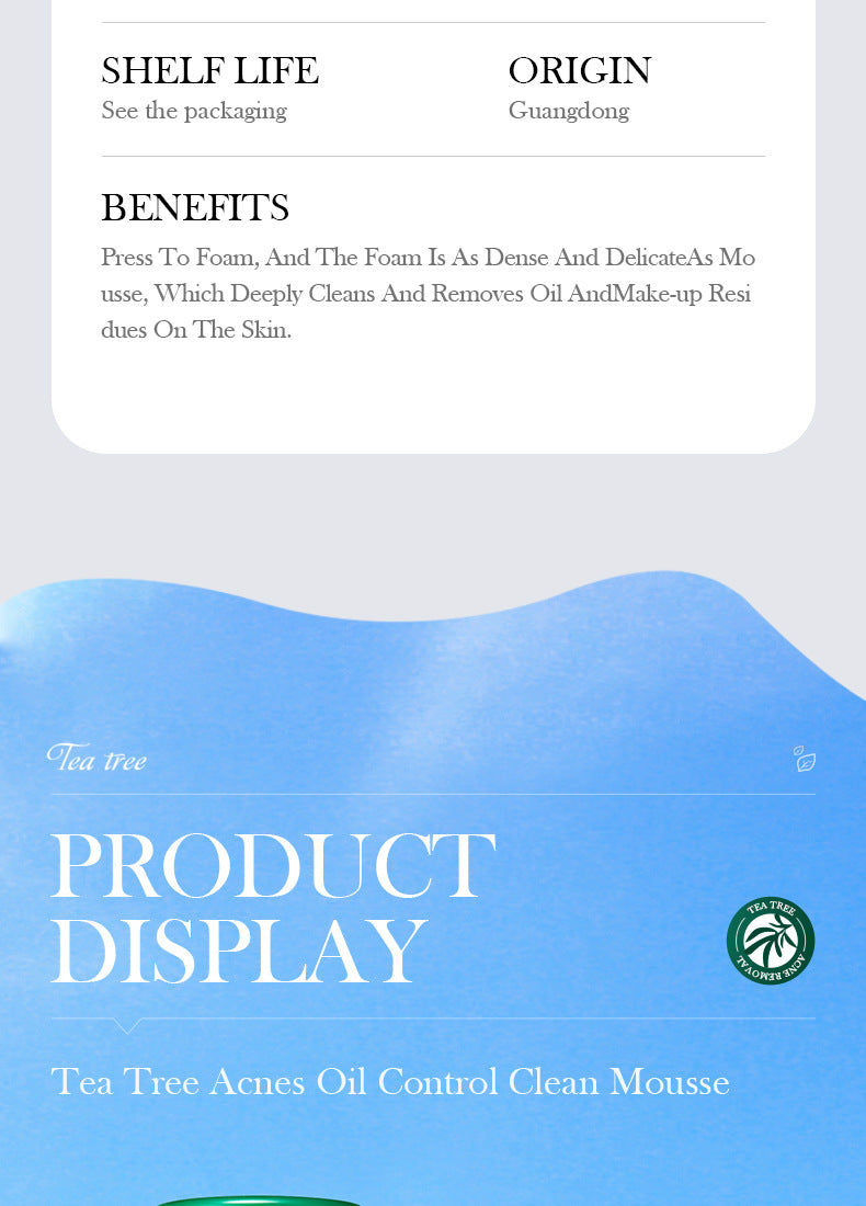 Tea Tree Skincare Set SADOER Cleansing, moisturizing, hydrating five-piece set for  foreign trade wholesale