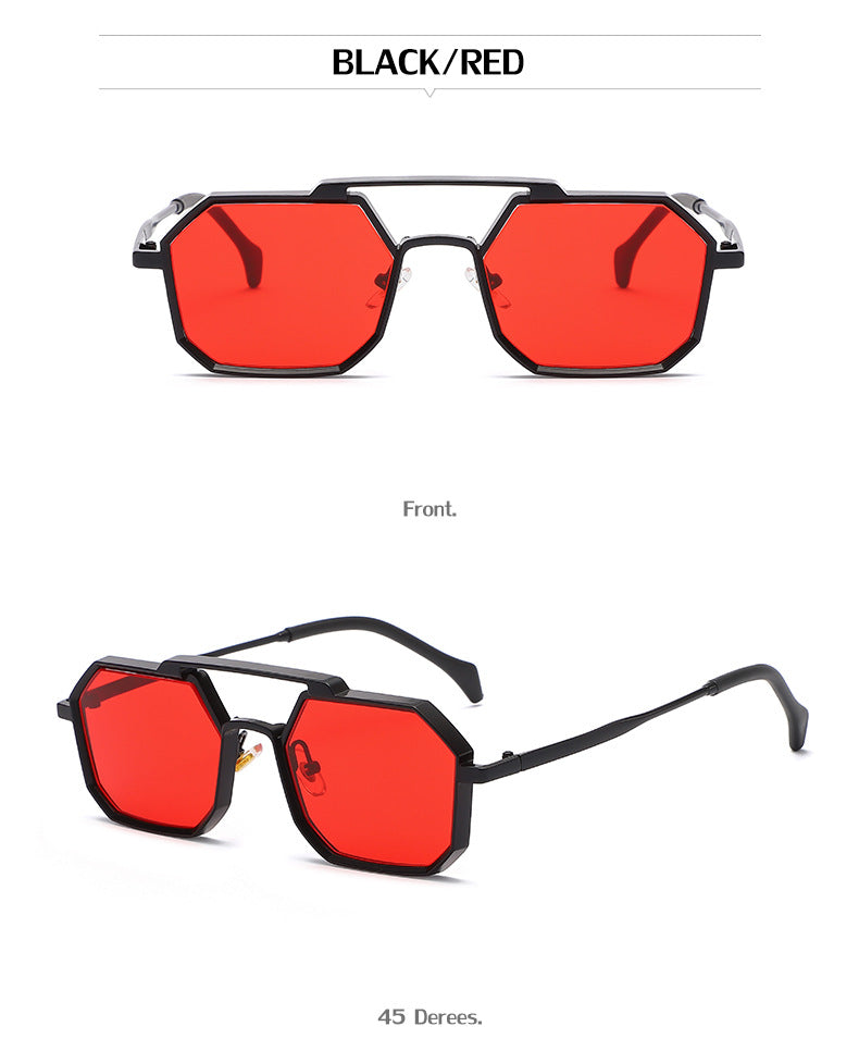 New European and American Steampunk Style Sunglasses for Men, Polygonal Small Frame Sunglasses for Women, Trendy sunglasses Wholesale