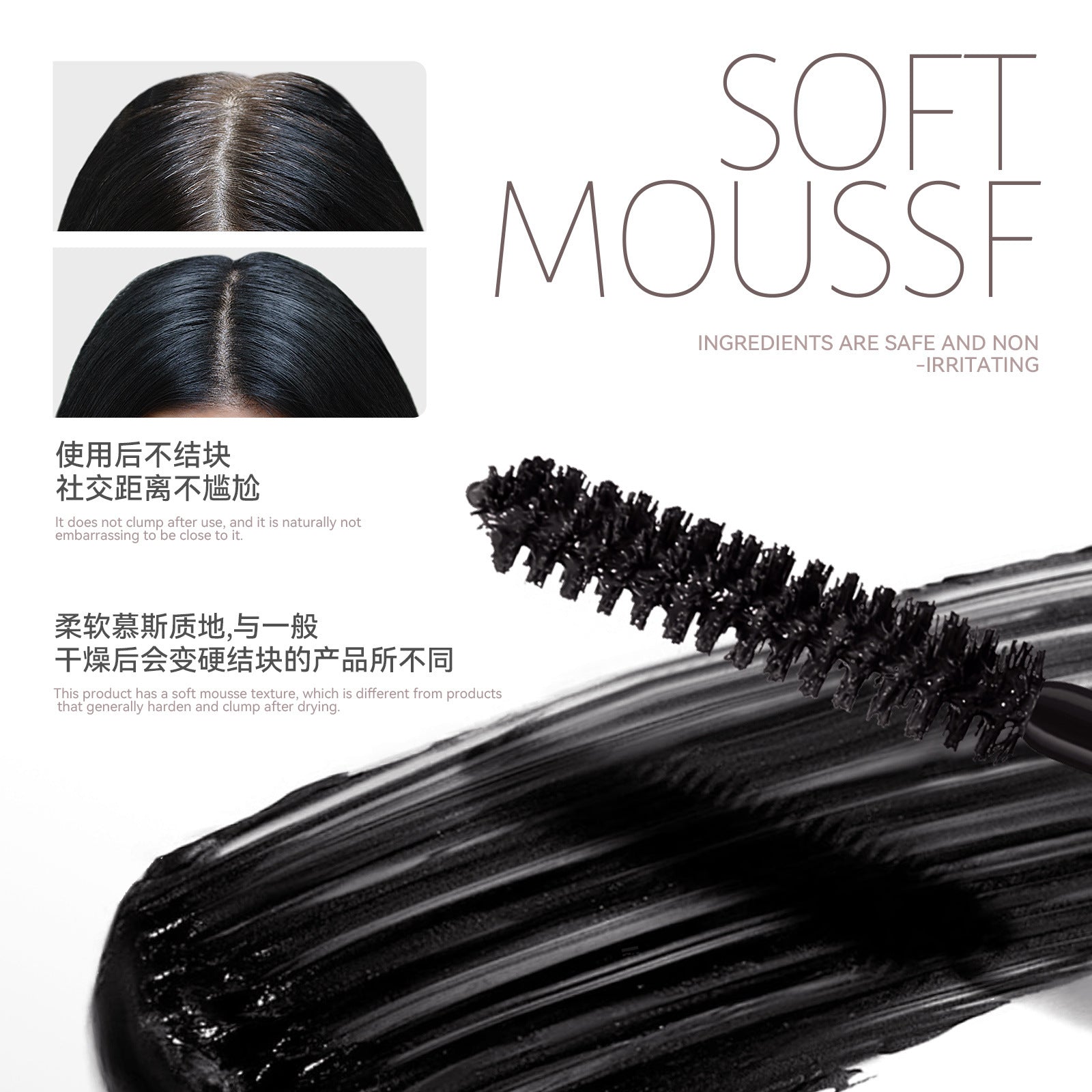 sheloves White Hair Color Stick Covers Gray Roots Non-Staining Waterproof Hair Stick