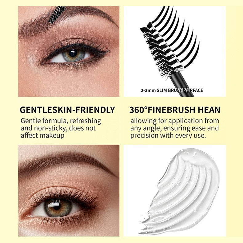 European Beauty Double-Ended Multi-Prong Plush Eyebrow Pencil+Styling Eyebrow Gel with Eyebrow Card Eye Set