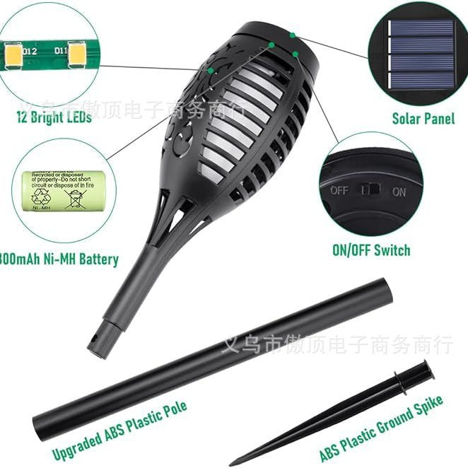 Popular96LED Solar Torch Light Outdoor Garden Flame Light51LED Lawn Garden Landscape Light