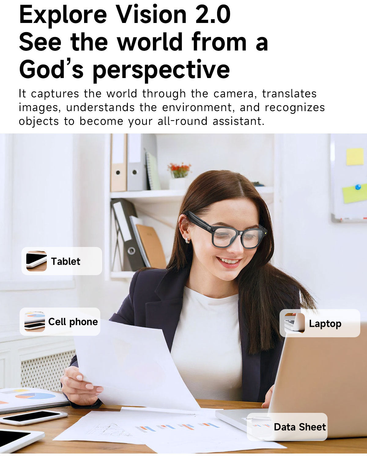 L801Smart Glasses800100 Megapixel Camera with Image Stabilization1200P Video Recording AI Simultaneous Translation Color Changing Sunglasses
