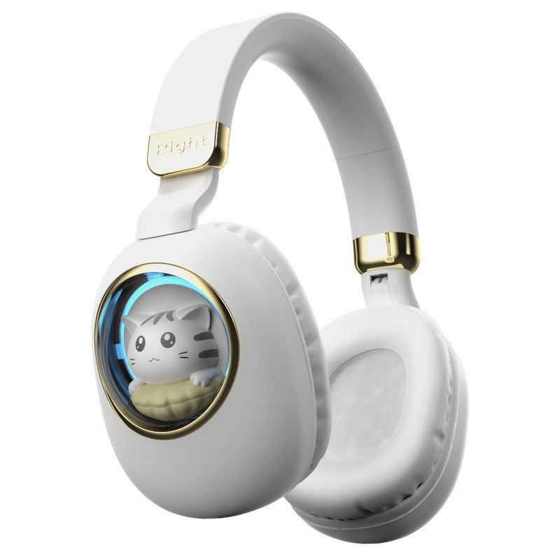 Head-mounted Bluetooth Wireless Earphones Cute Cartoon Cat Full Ear Long Battery Life Support Customization Noise Reduction Cat Ear