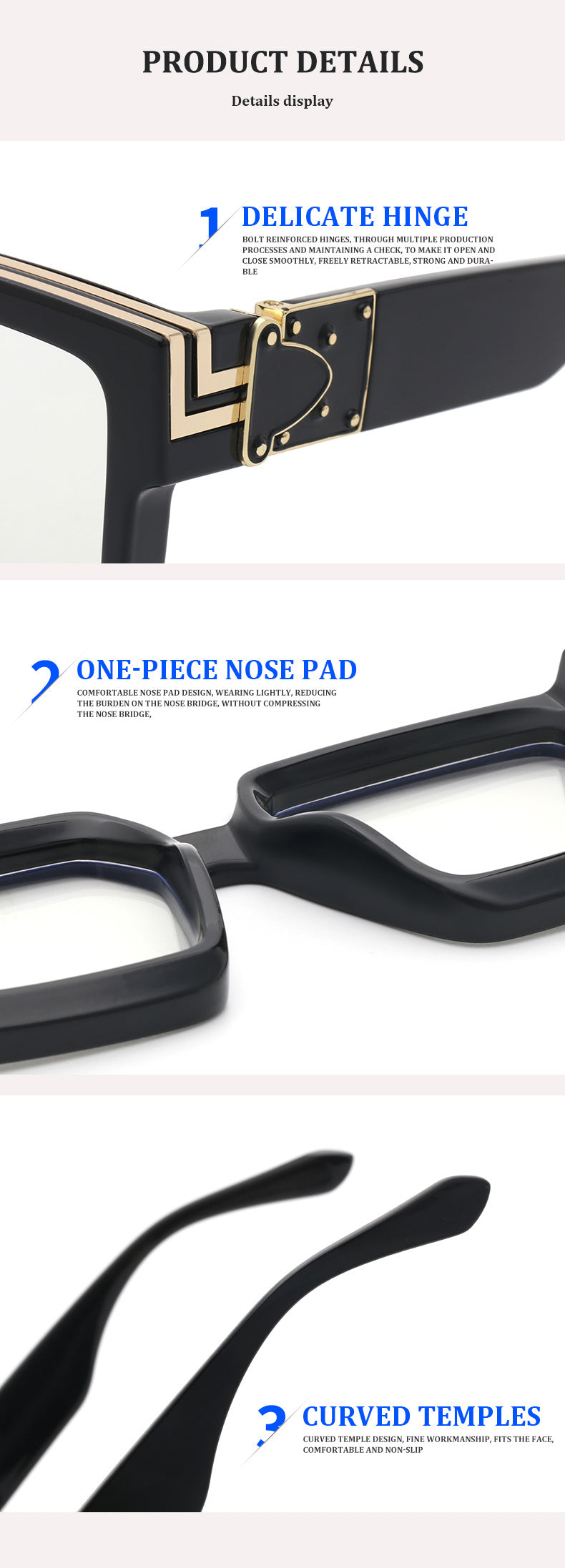 millionaire Large Square Frame Sunglasses for Women, Internet Celebrity Style, 0k Rich Driving Sun Protection Sunglasses for Men86229