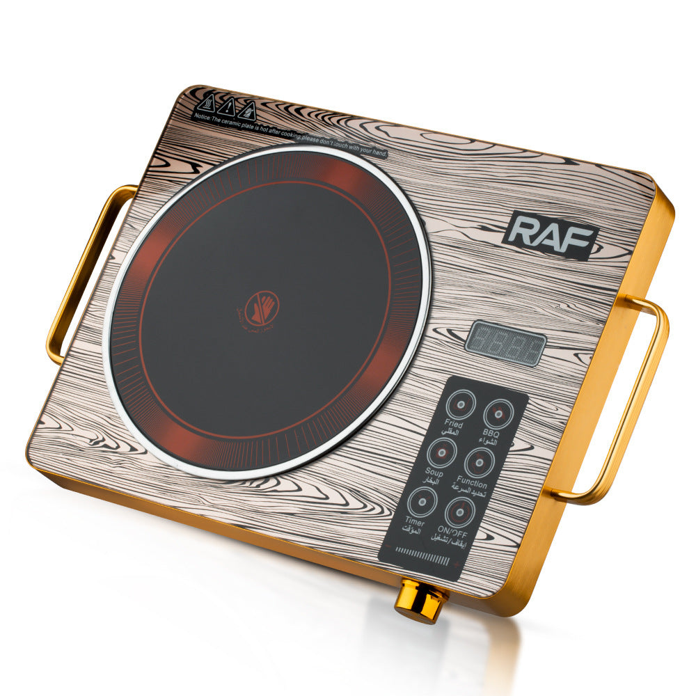 RAF European Standard Electric Ceramic Stove Household Multi-Functional High-Power Stir-Fry Hot Pot Light Wave Induction Cooker Countertop Electric Stove
