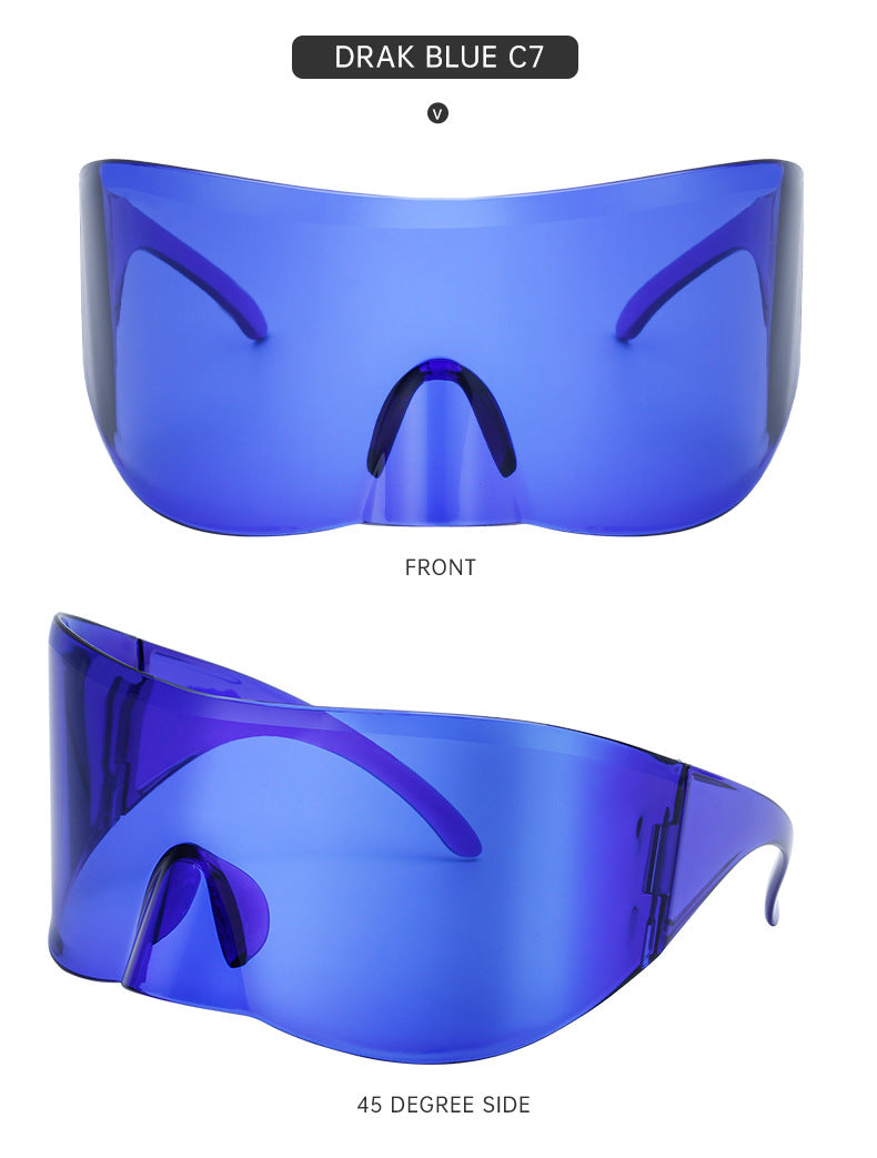 Outdoor Cycling Mercury Sunglasses for Women, European and American Style, Large Frame, Sun Protection Sunglasses for Men, Sports Windproof Glasses shades