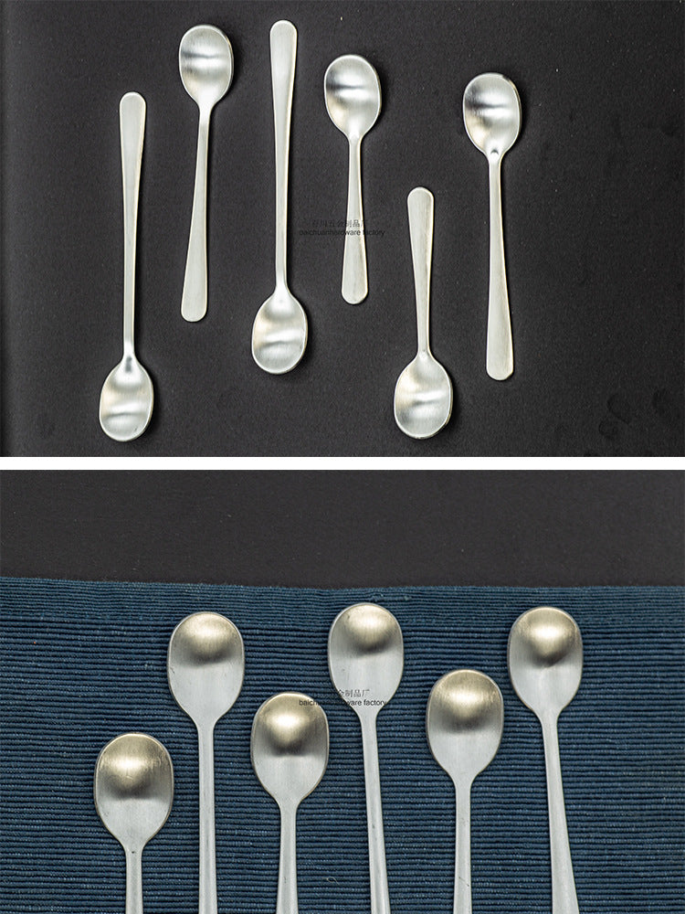 Manufacturer Extra Small Spoon Stainless Steel Coffee Spoon Creative Spoon Small Round Spoon Mini Extra Small Spoon8CM Seasoning Spoon