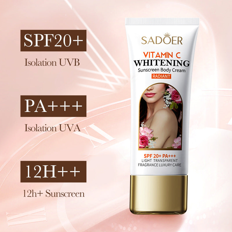 Makeup SADOER Vitamin C Body Cream Sunscreen Whitening Body Lotion  Wholesale