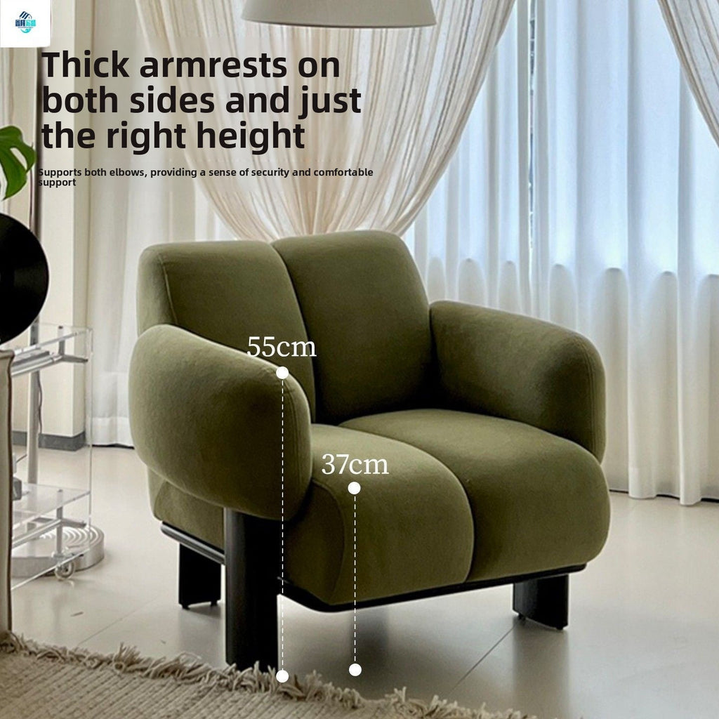Single Koala Sofa Chair French Vintage Style Living Room Balcony Leisure Chair Retro Lazy Designer Single Chair