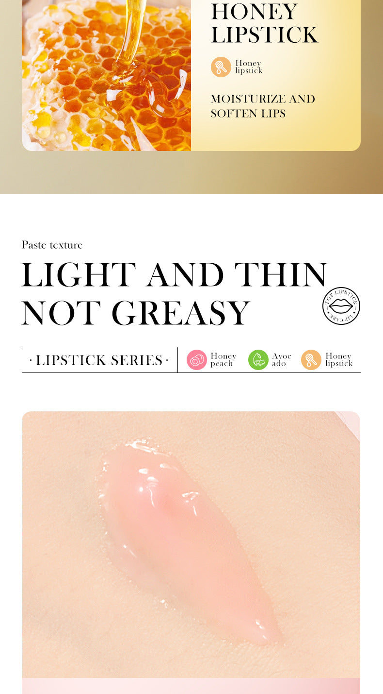 Lip Balm SADOER Honey Hydrating Avocado Anti-Dry Crack Peach Lip Mask  Wholesale