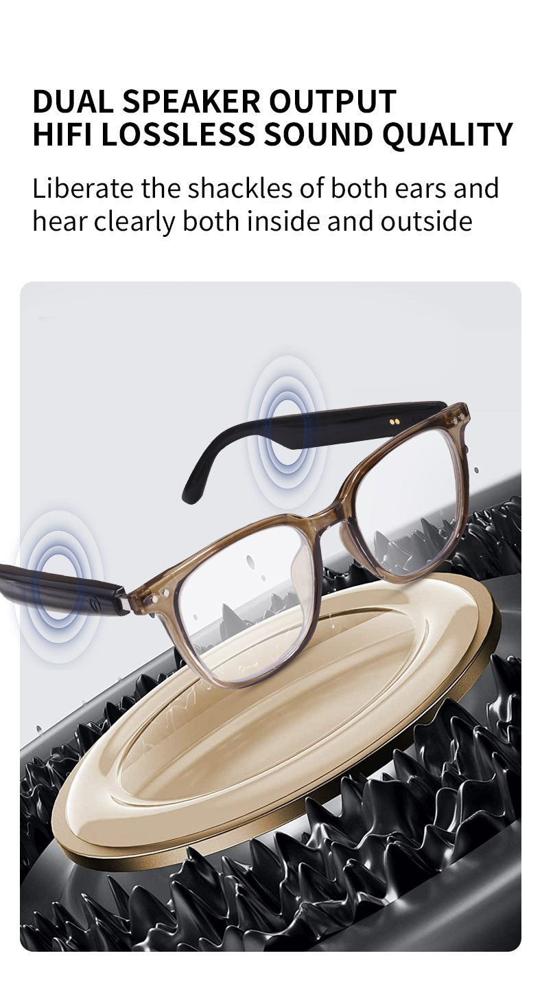 Non-Bone Conduction Bluetooth Glasses Open-Fit Smart Sunglasses Travel Driving Call Hands-Free Sun Protection Sunglasses