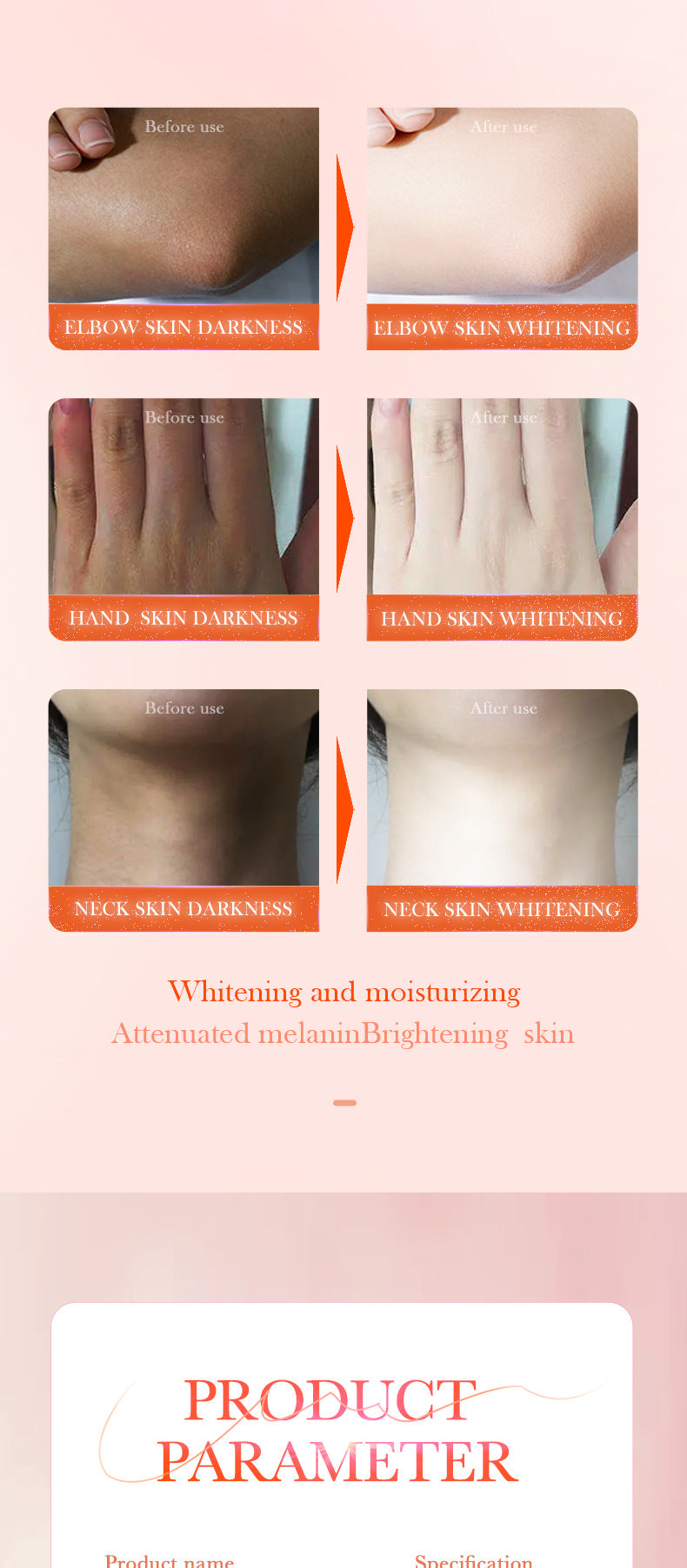 Joint Whitening and Dark Spot Removal Serum50ml SADOER Enhance Beauty Whitening Body  Wholesale