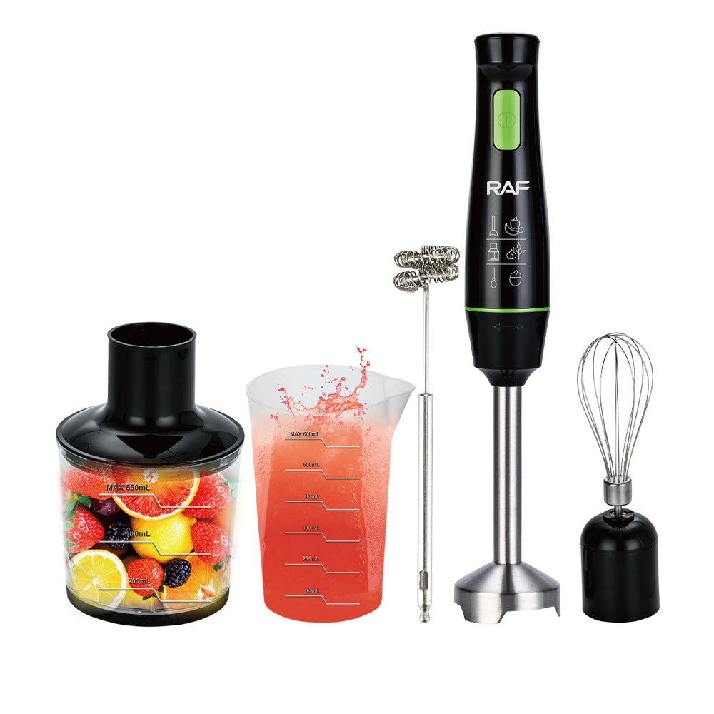 RAF EU Standard Portable Household Electric Stainless Steel Cooking Stick Blender Food Mixer 5-in-1309