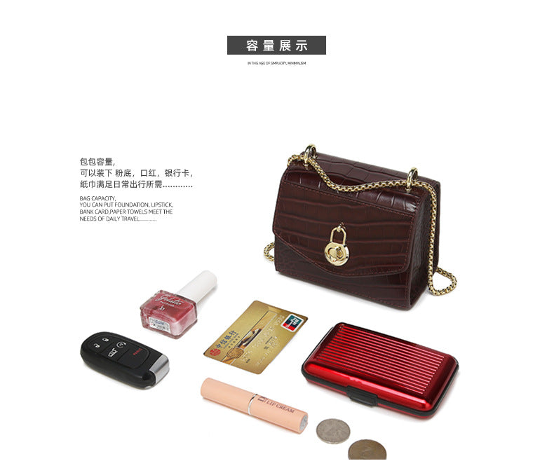 New Trendy Fashion Small Square Bag Retro Chic Single Shoulder Women's Bag Unique Niche Fresh Crossbody Women's Bag