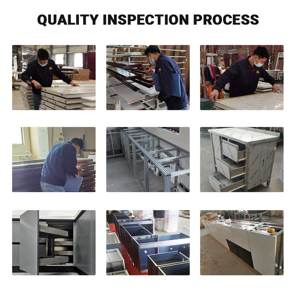 Professional Cabinet Cupboard Antique Red Kitchen Cabinets Wood Composite Acrylic Stainless Steel Solid Surface Lacquer Modern